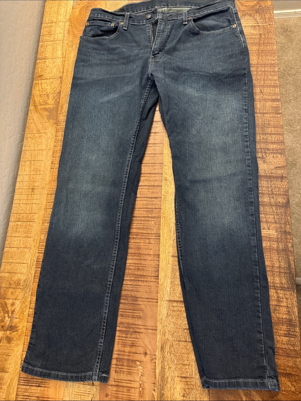 Levi's Men's Straight-Leg Jeans in Dark Blue